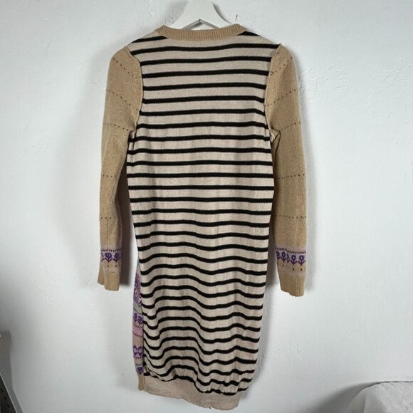 Sonia By Sonia Rykiel Womens Multicolor Knit Sweater Dress Long Sleeve Striped - Picture 2 of 7